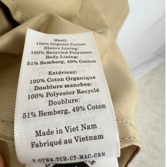 Everlane Women's The Mac Trench Coat Large Cornstalk Khaki Minimalist - Picture 10 of 16